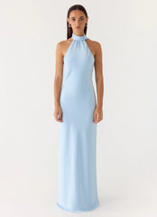 Keena Scarf Maxi Dress - Blue