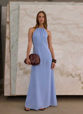 Le Soleil Halter Maxi Dress - Periwinkle