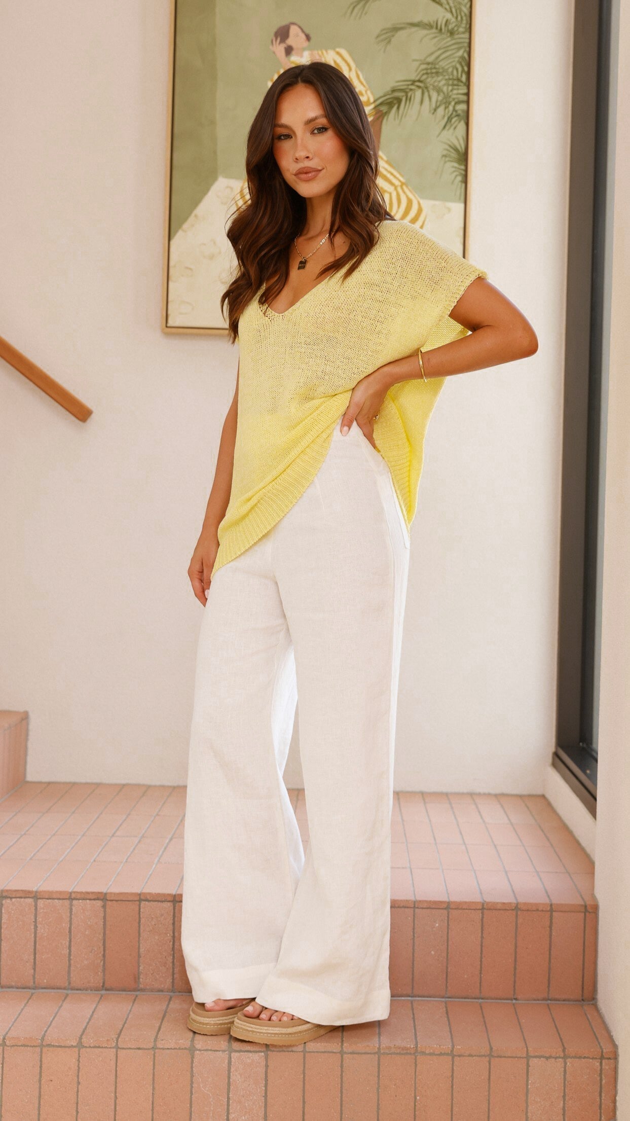 Stelaria Knit Top - Yellow
