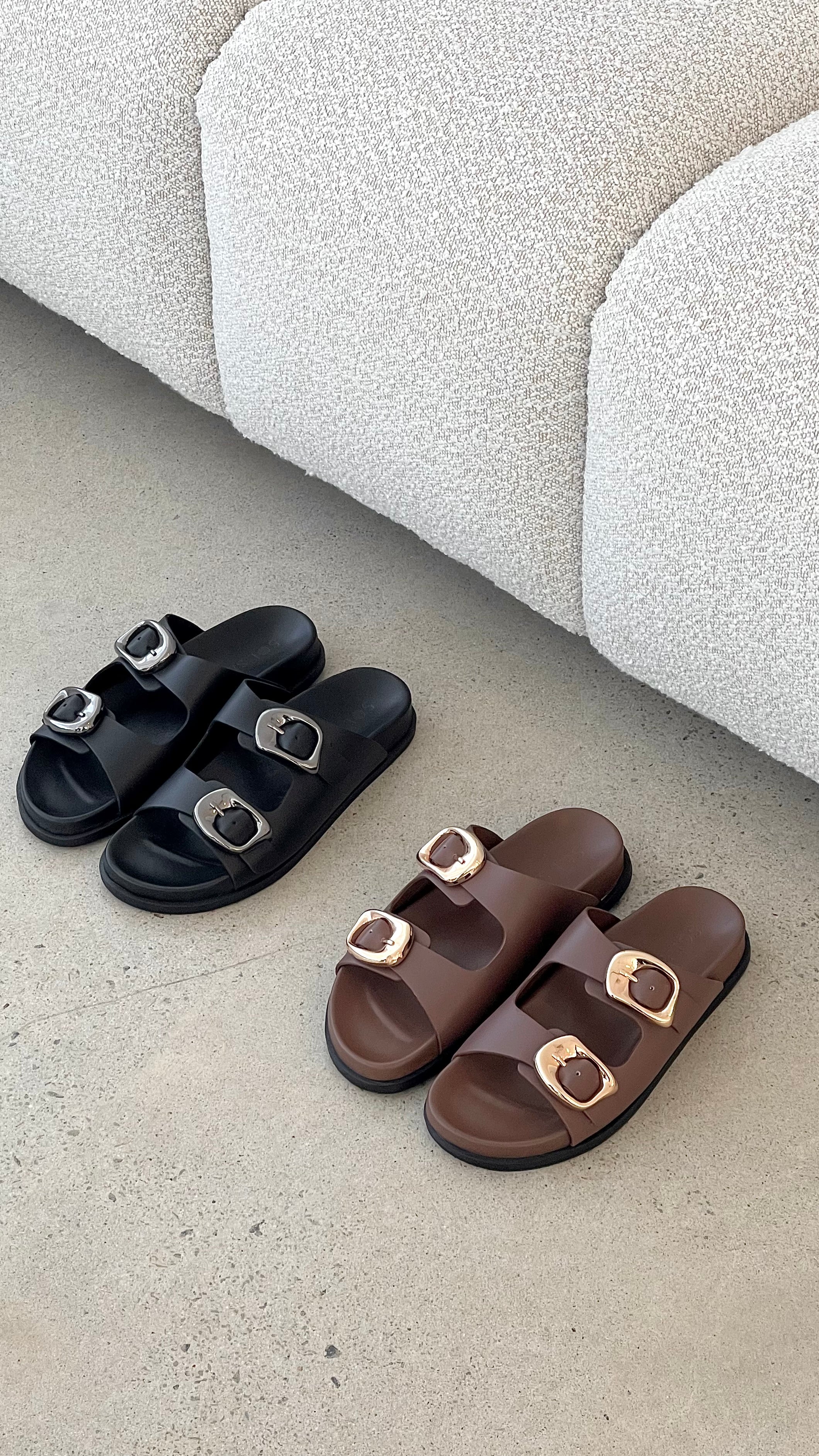 Sol Sana San Jose Footbed - Cocoa / Gold