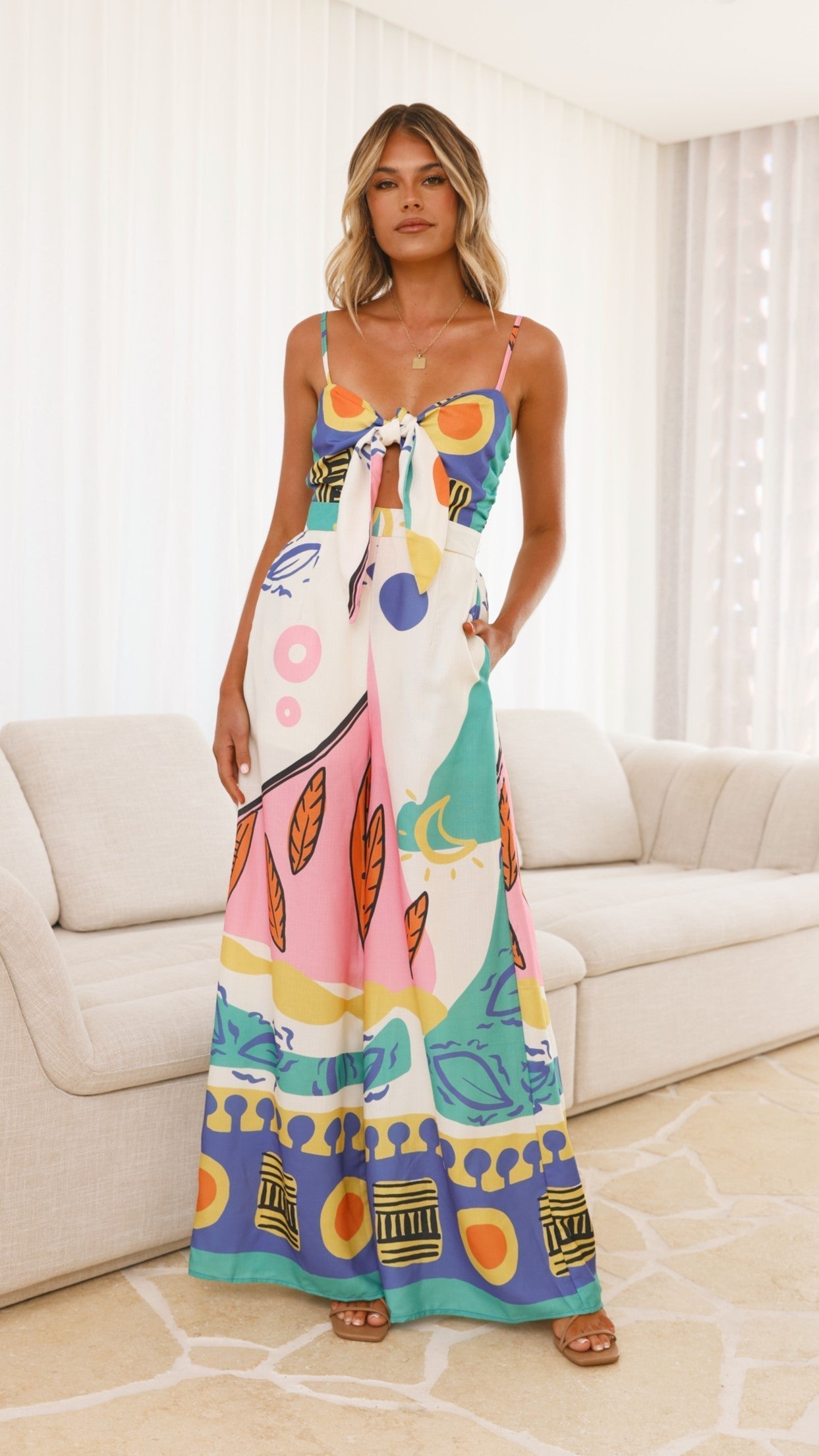 Teresa Jumpsuit - Blue/Pink